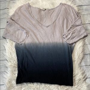 Free People We the Free Dip Dye 3/4 Sleeve Top S